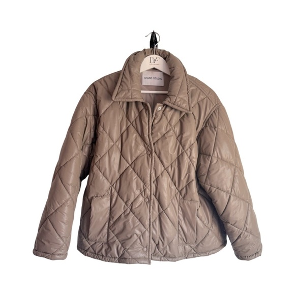 Stand Studio Nikolina faux leather puffer jacket - Picture 5 of 9